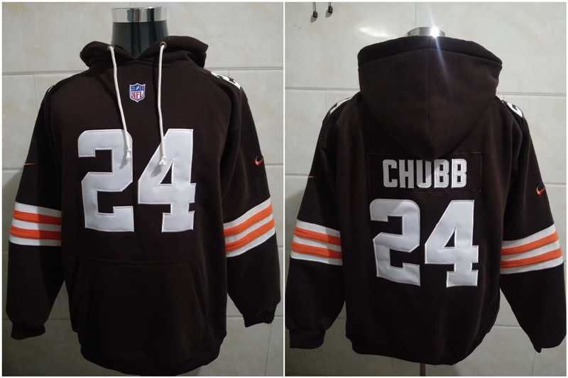 Nike Browns 24 Nick Chubb Brown All Stitched Hooded Sweatshirt,We sell and wholesale Nike Browns 24 Nick Chubb Brown All Stitched Hooded Sweatshirt on line form chian!